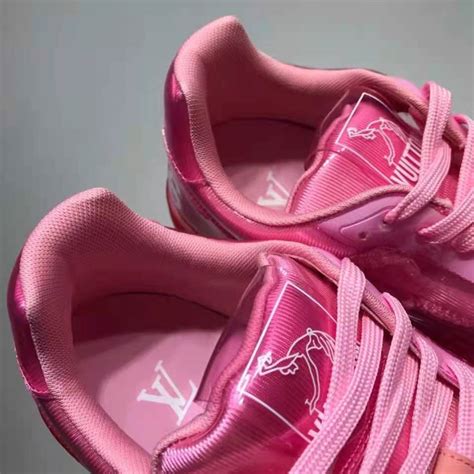 lv trainer pink|louis vuitton pink heels.